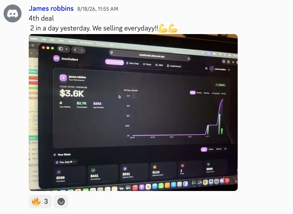 Member win on a live call